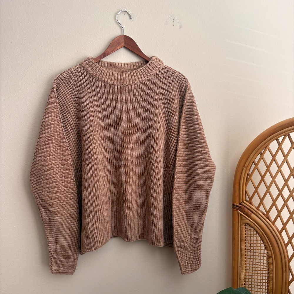 Frank & Eileen Montecito Luxury Classic Boxy Chunky Fit Knit Pullover Sweater